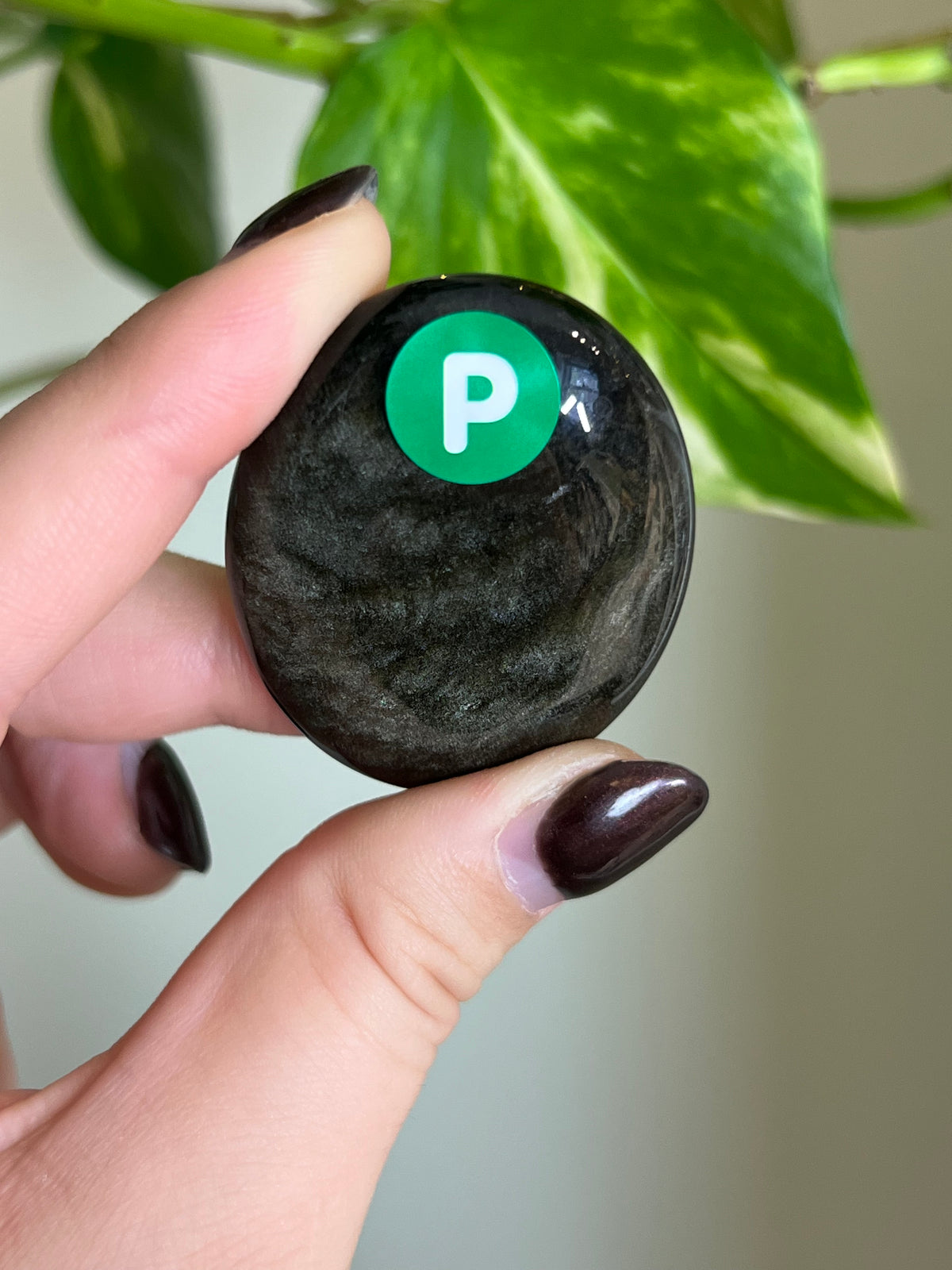 Gold Sheen Obsidian Small Palm Stone - P