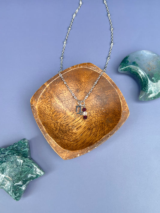 Capricorn - Zodiac Sign Gemstone Silver Necklace