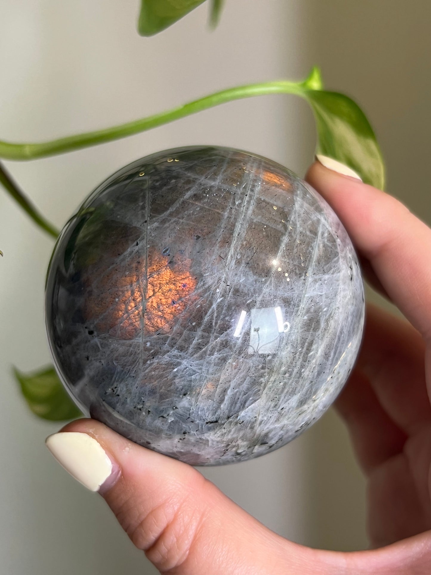 Flashy Sunset Labradorite Sphere - K