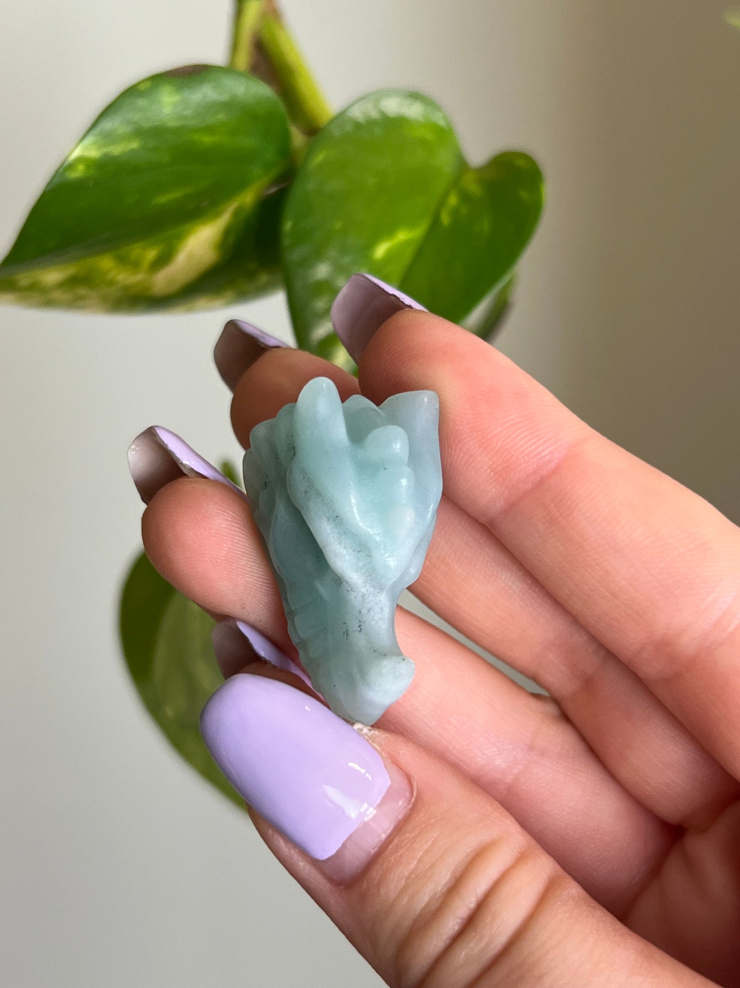 Amazonite Dragon Head