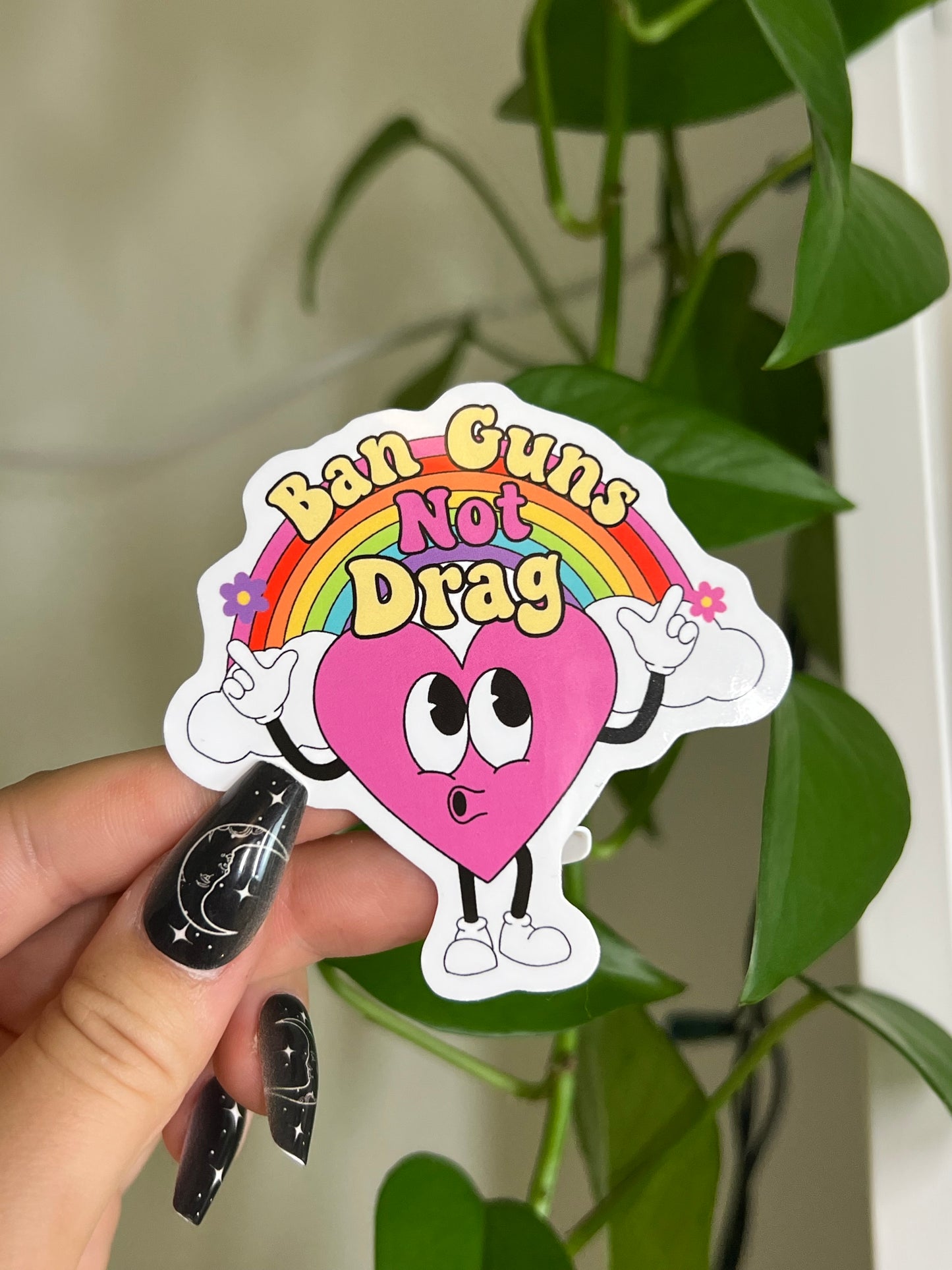 Ban Guns Not Drag Sticker