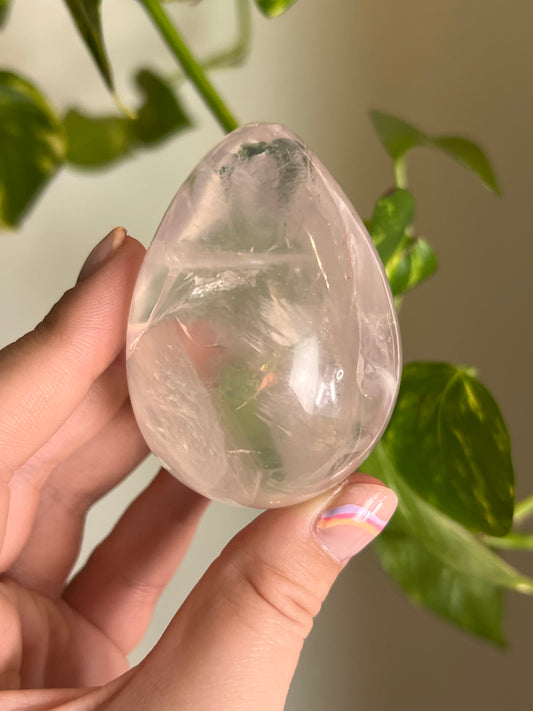Girasol Moon Rose Quartz Egg - B