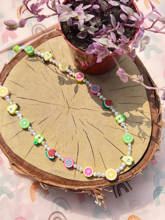 Freshwater Pearl Fruity Beaded Necklace