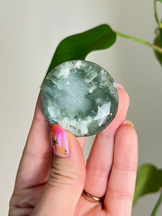 Grape Serpentine Small Flat Stone