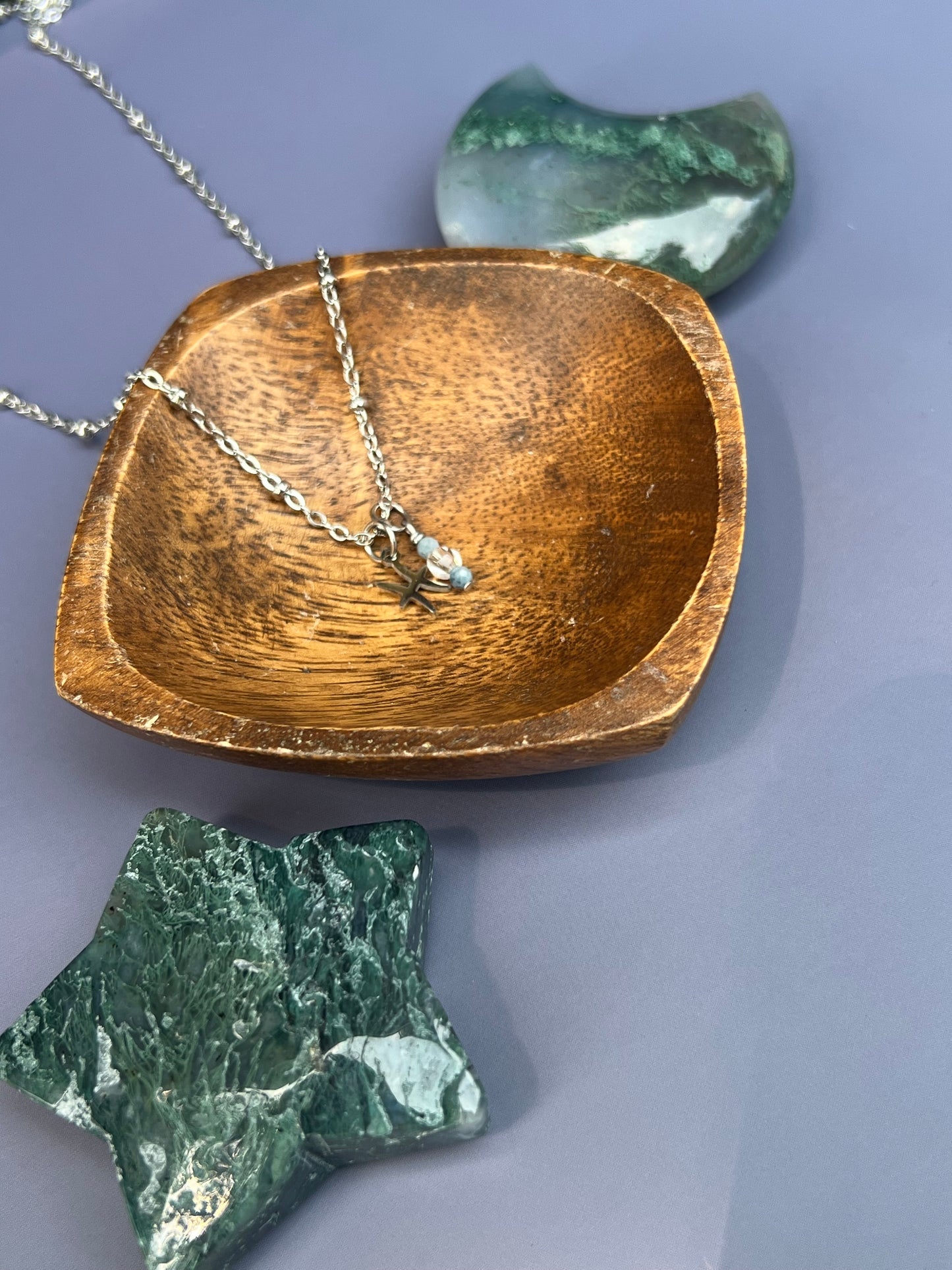 Pisces - Zodiac Sign Gemstone Silver Necklace