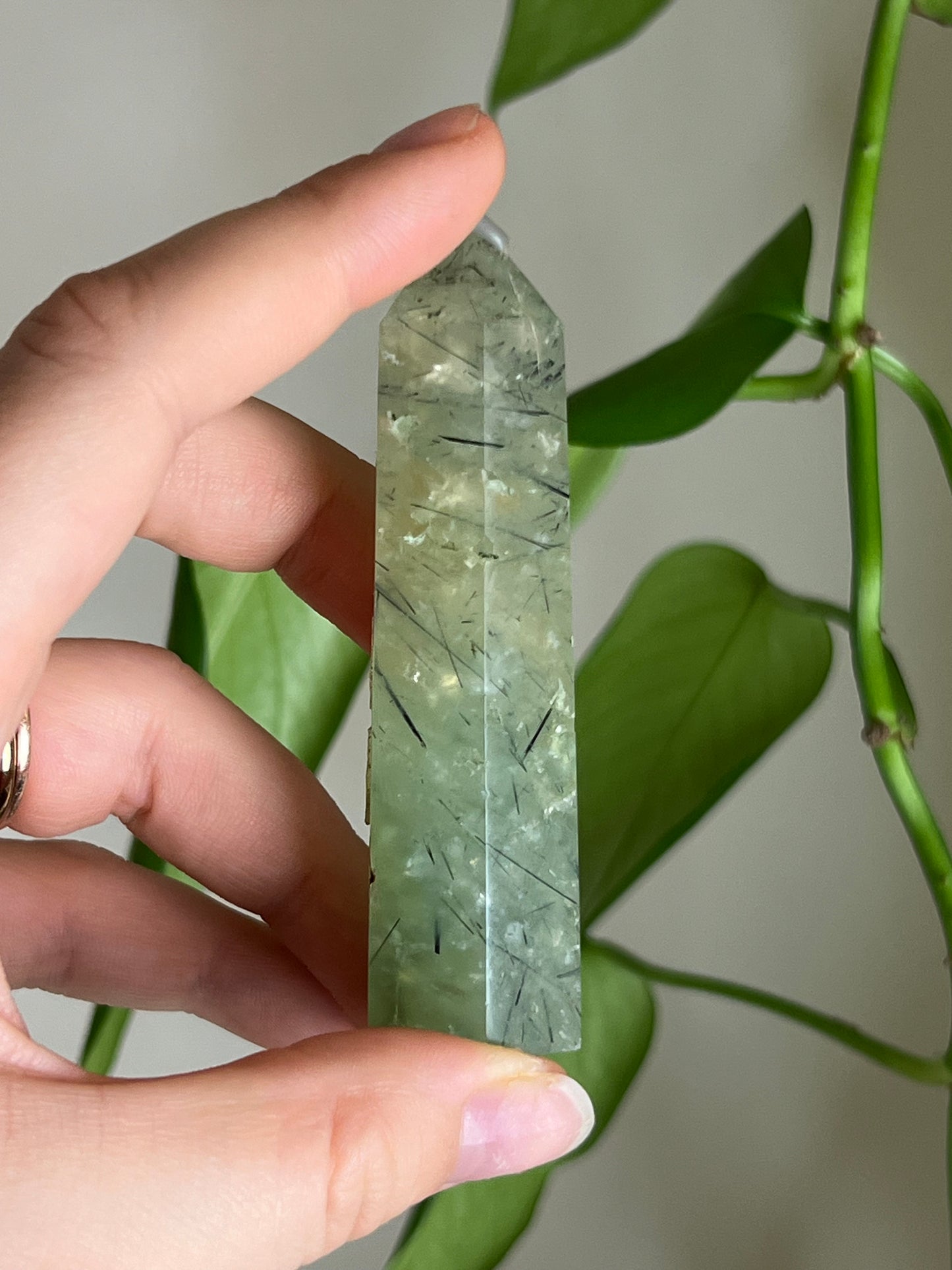 Prehnite with Epidote Tower