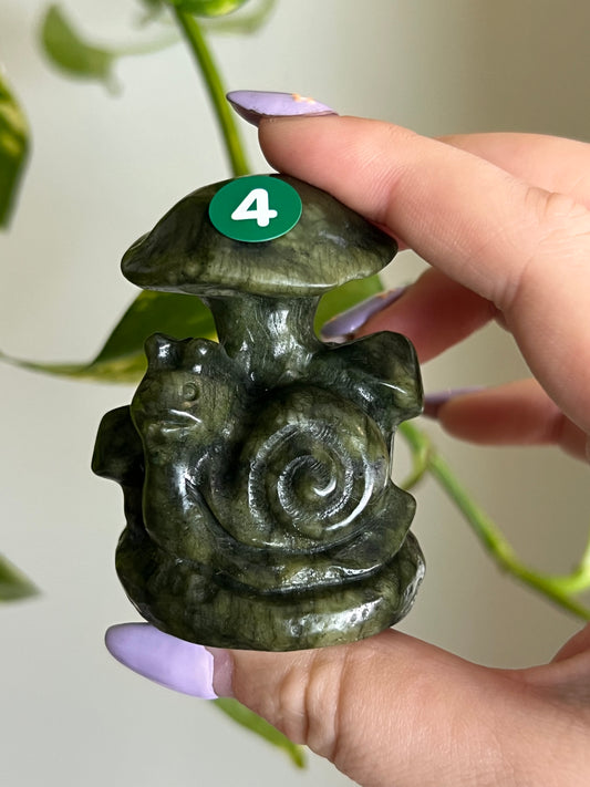 Jade Snail Under Mushroom - 4