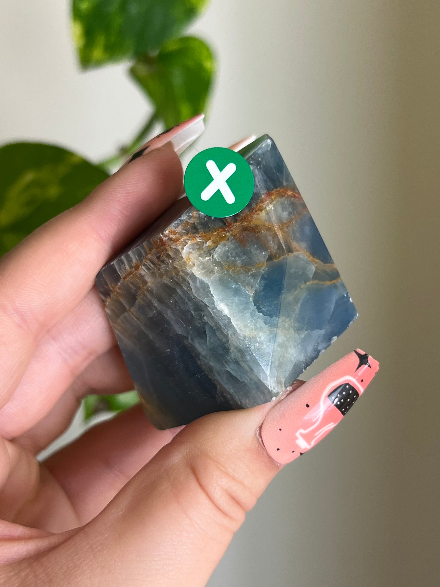 Blue Lemurian Aquatine Calcite Gusher - X 🍬