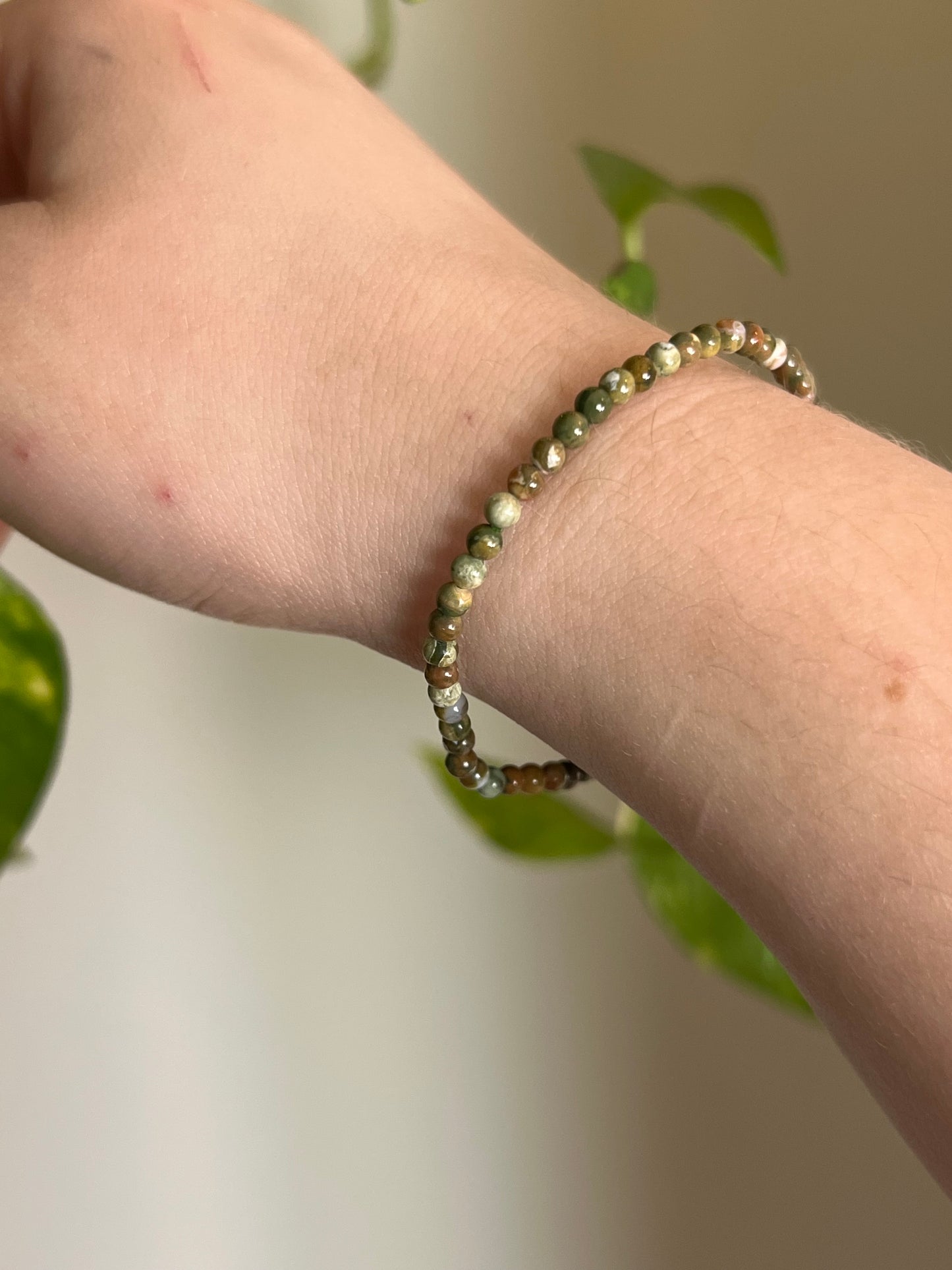 4mm Rainforest Jasper Bracelet
