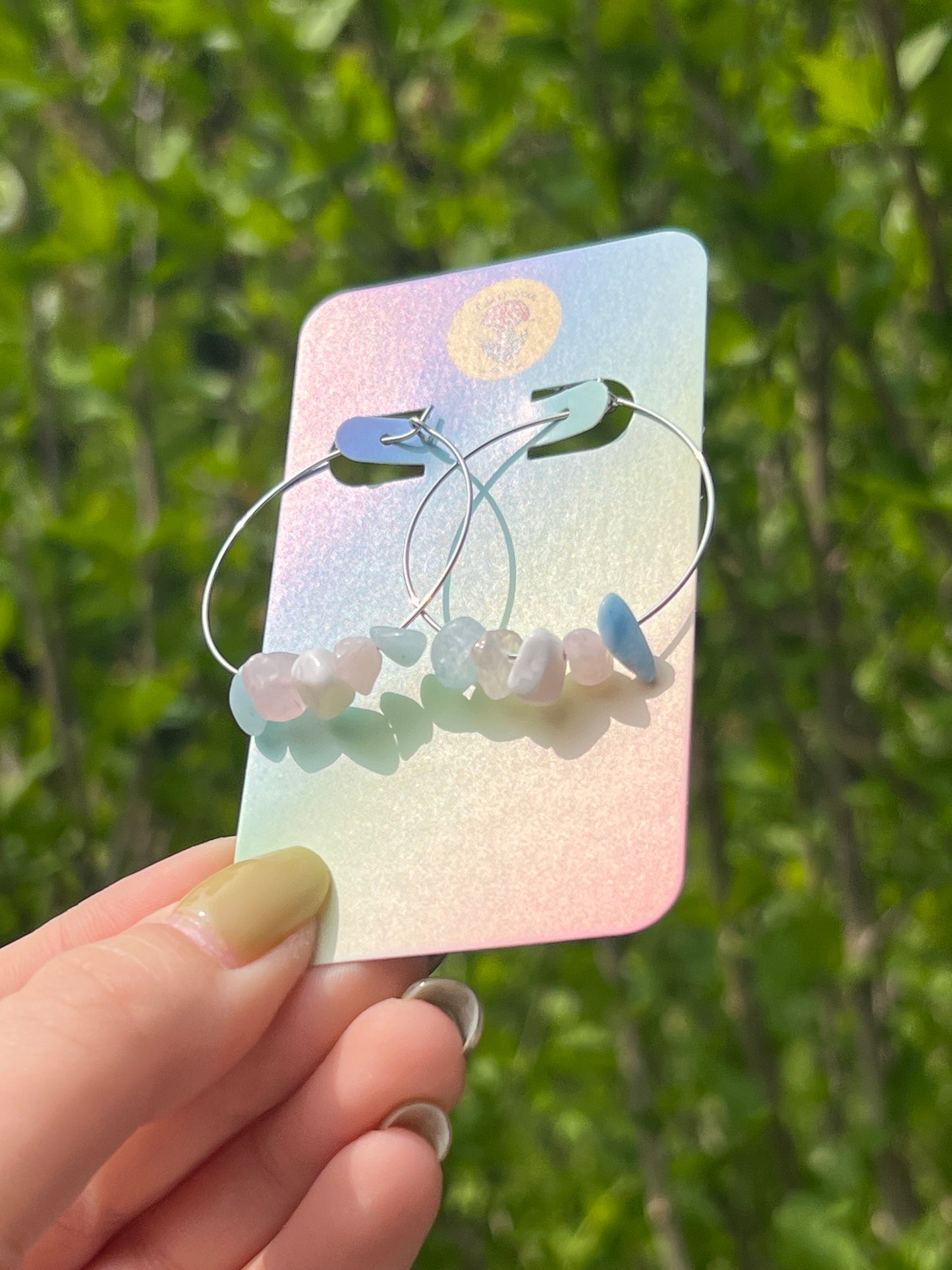 Trans Pride Flag Hoop Earrings
