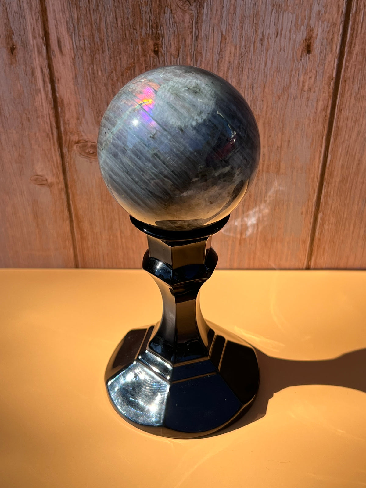 Black Witchy Altar Ceramic Sphere Stand