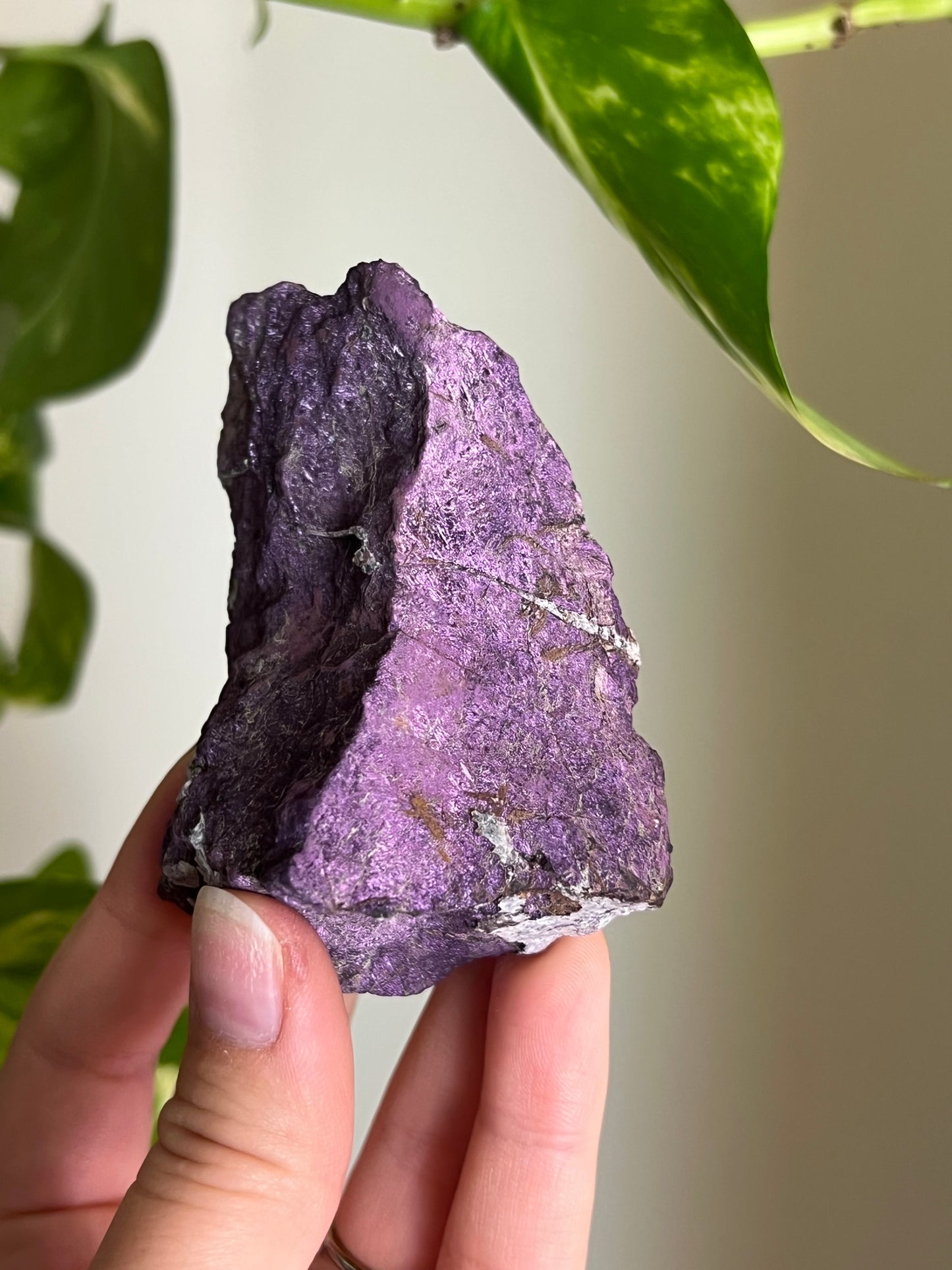 Flashy Metallic Purpurite Raw