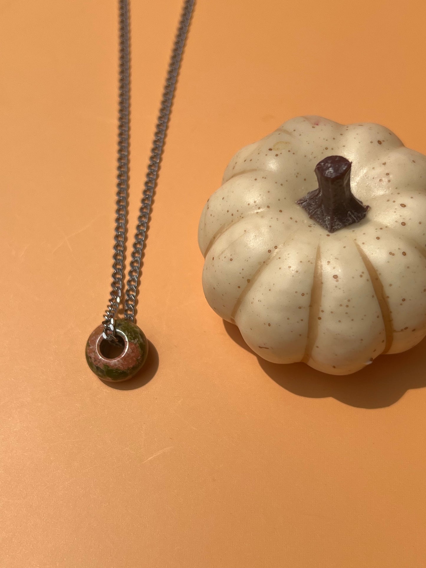 Unakite Donut Stim Necklace 🌿