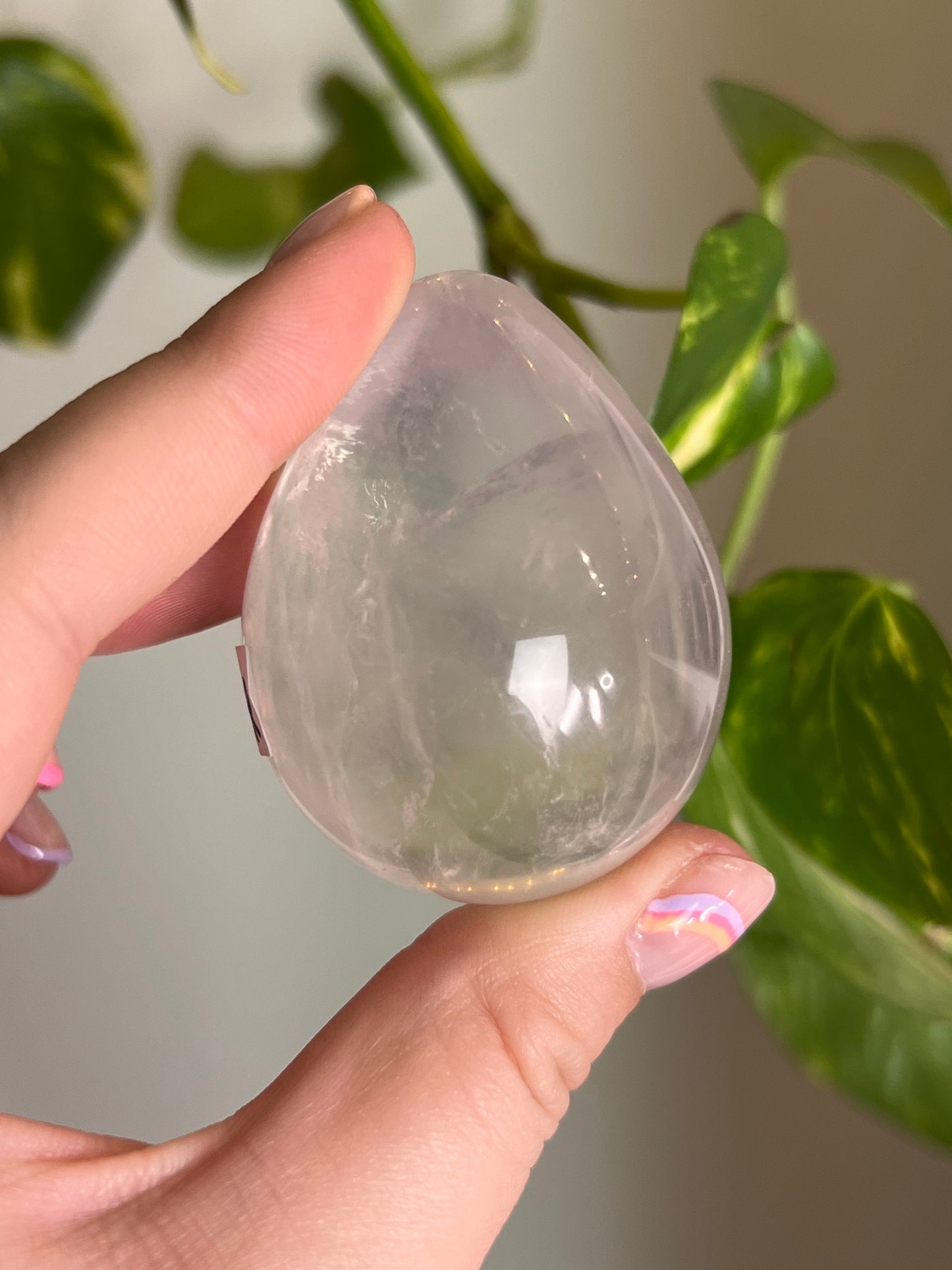 Girasol Moon Rose Quartz Egg - R