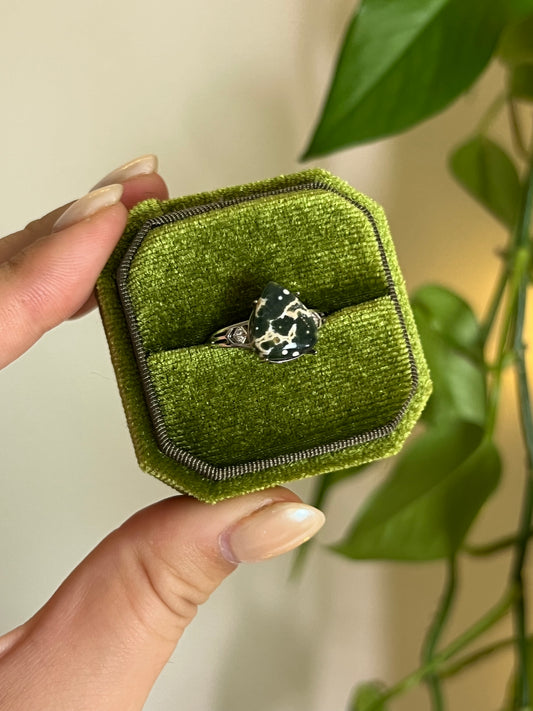 Ocean Jasper 925 Sterling Silver Adjustable Ring
