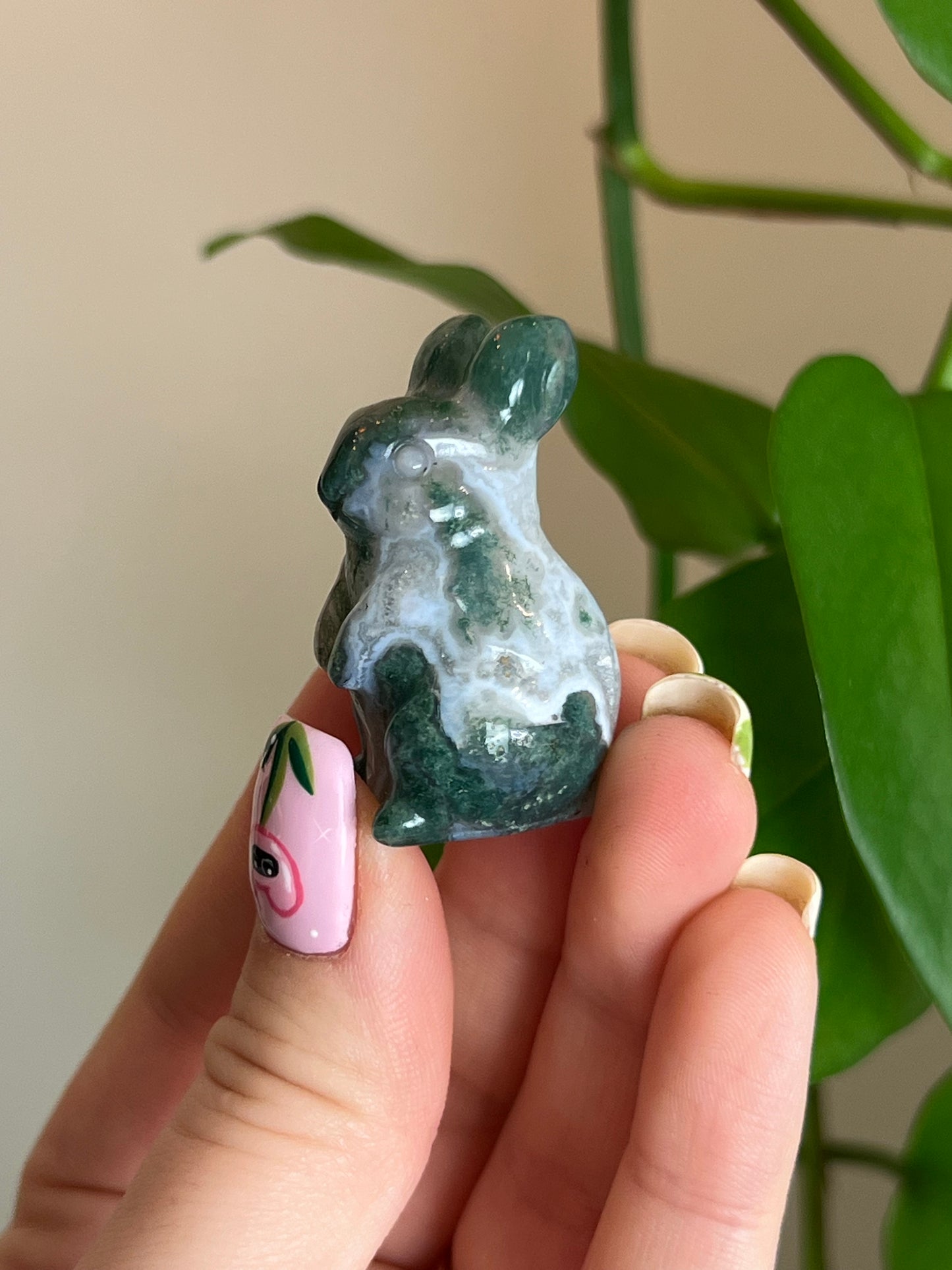 Moss Agate Rabbit