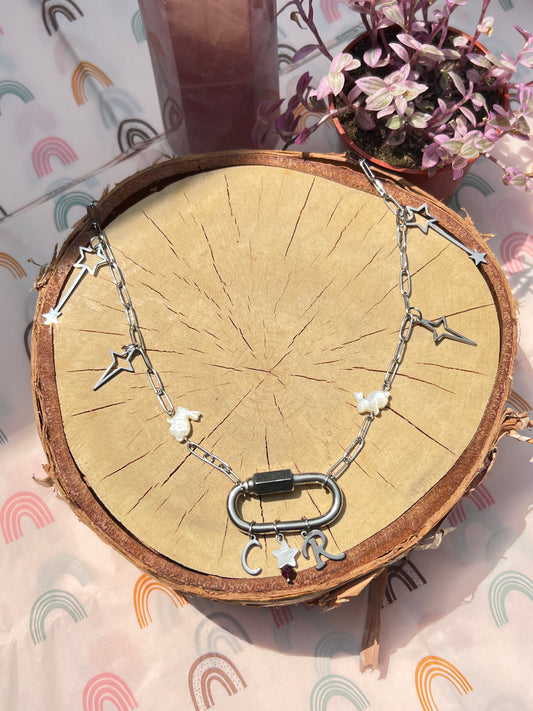 Wand and Rabbit Chappell Roan Carabiner Charm Necklace