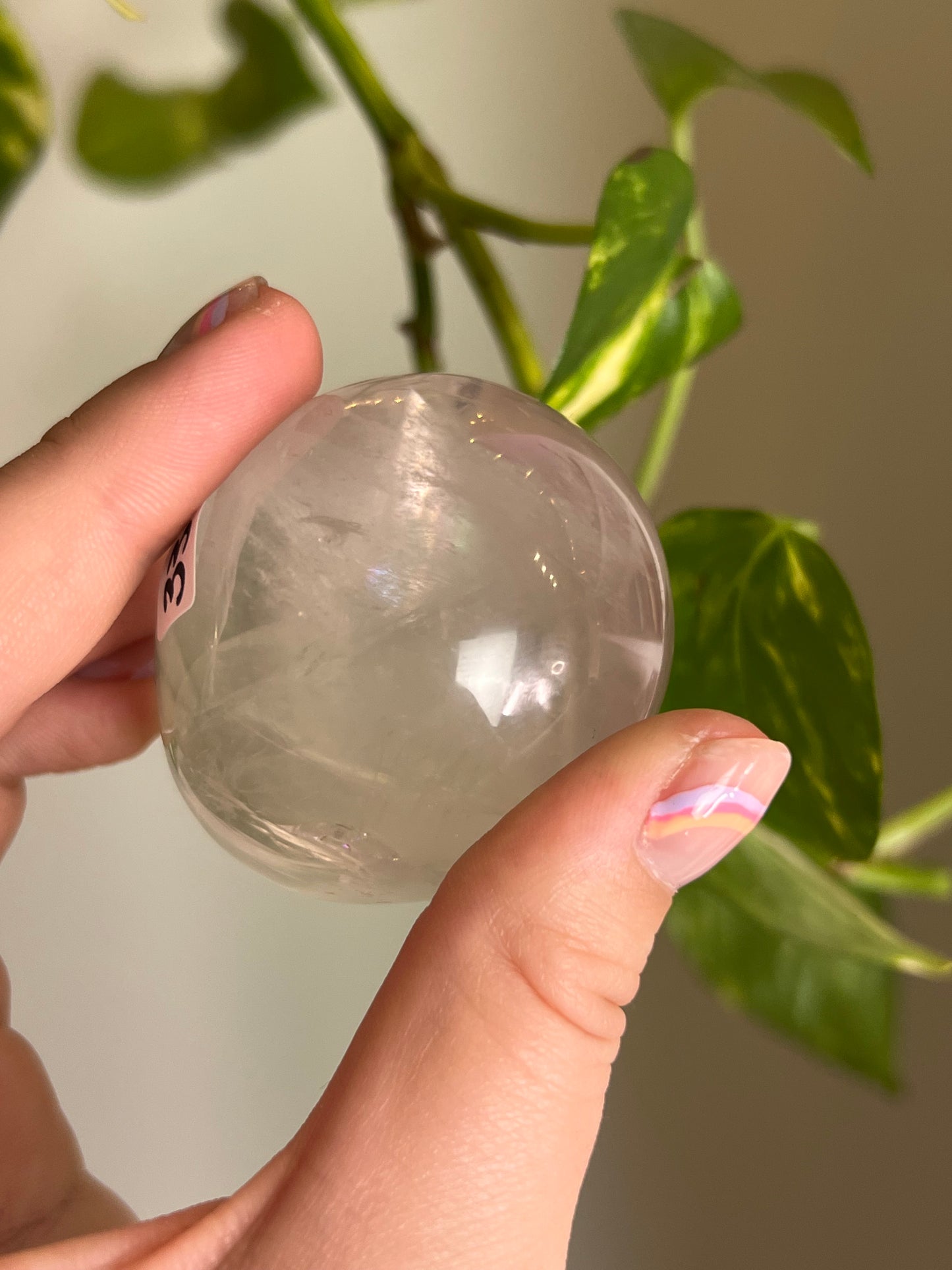 Girasol Moon Rose Quartz Egg - B