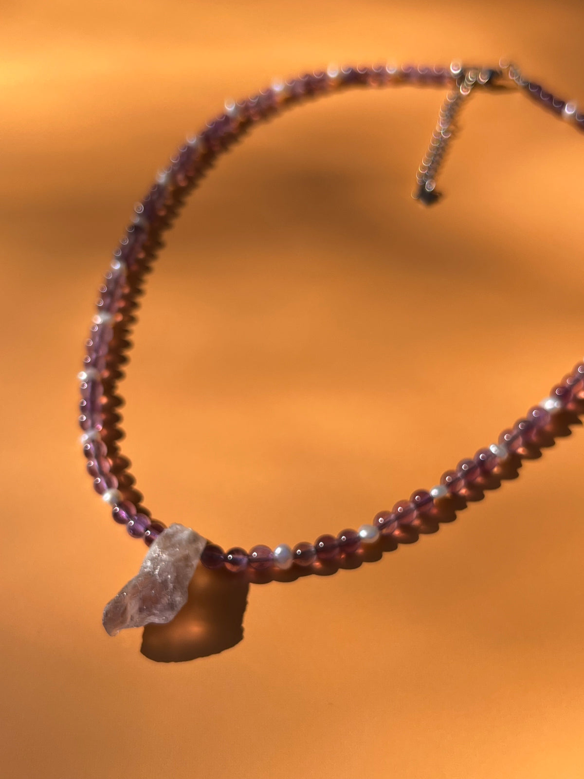 Future is Crystal Clear Amethyst Beaded Necklace🔮