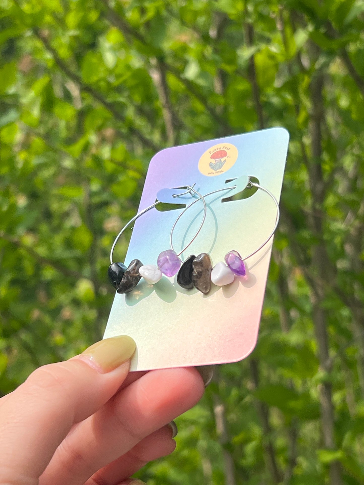 Asexual Pride Flag Hoop Earrings