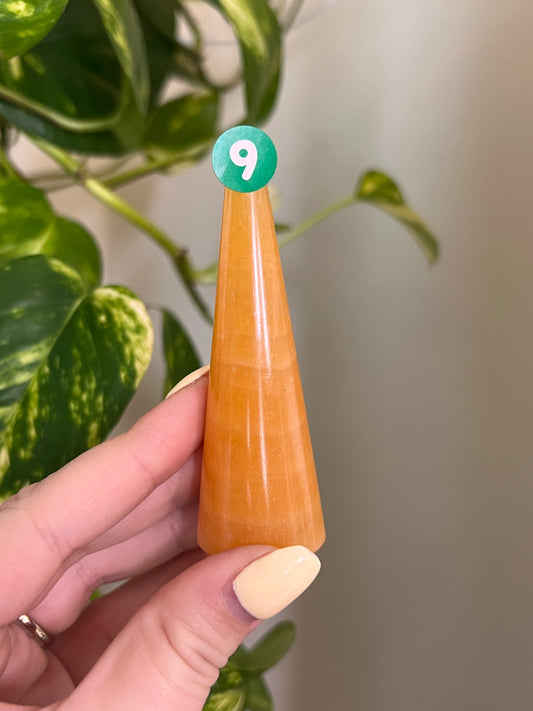 Orange Calcite Ring Holder - 9