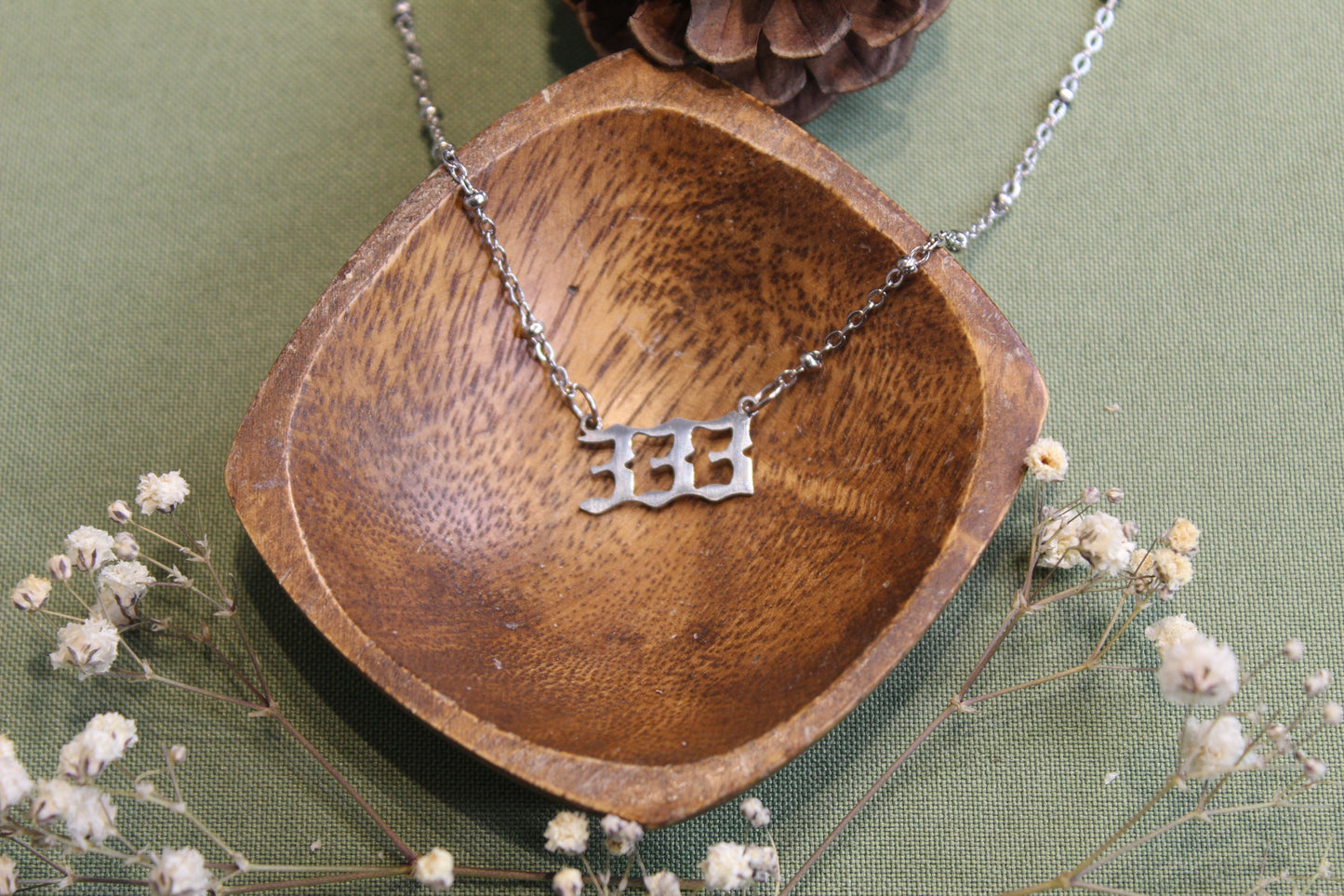 Angel Number Dainty Silver Necklace