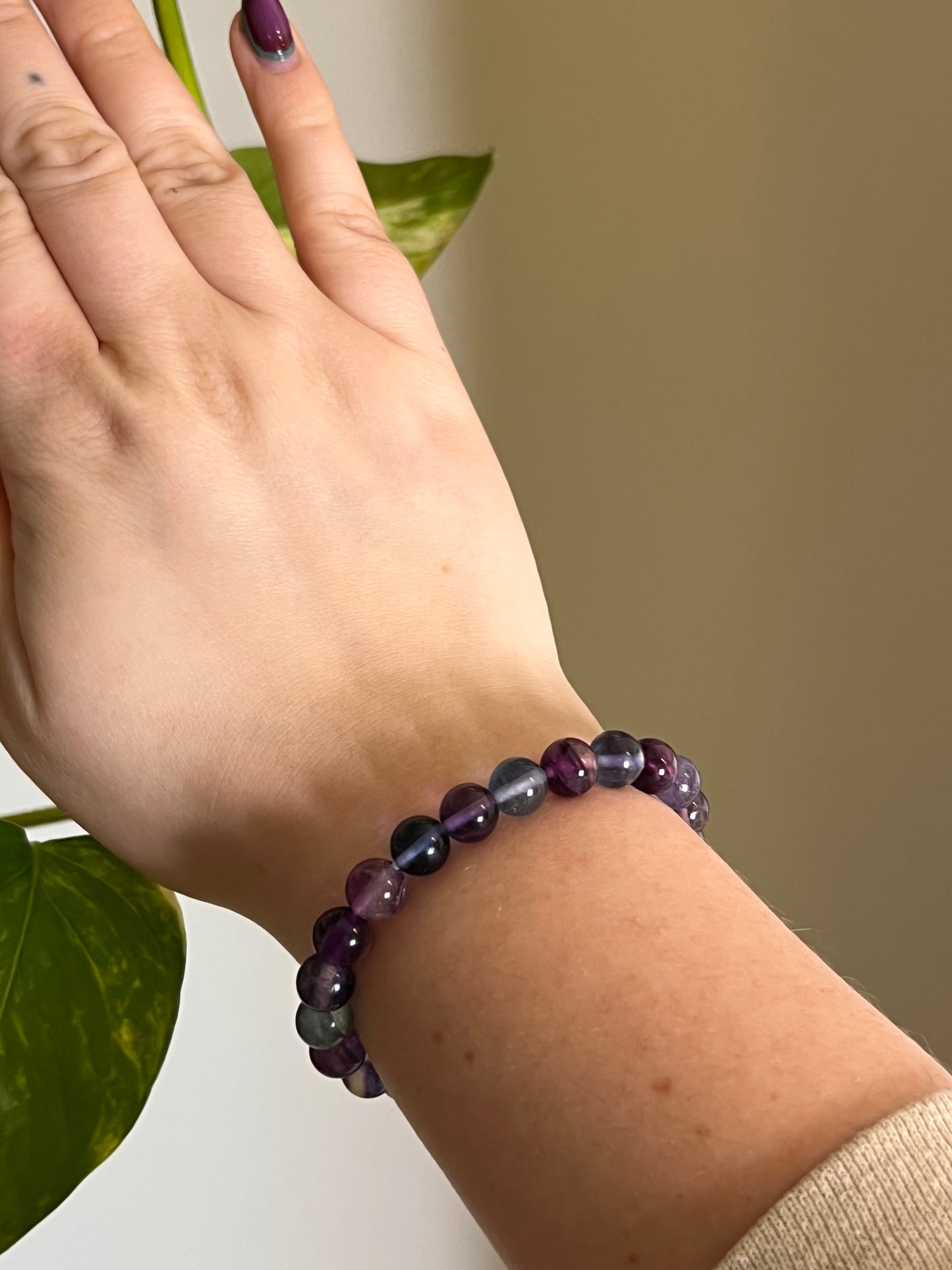 8mm Rainbow Fluorite Bracelet