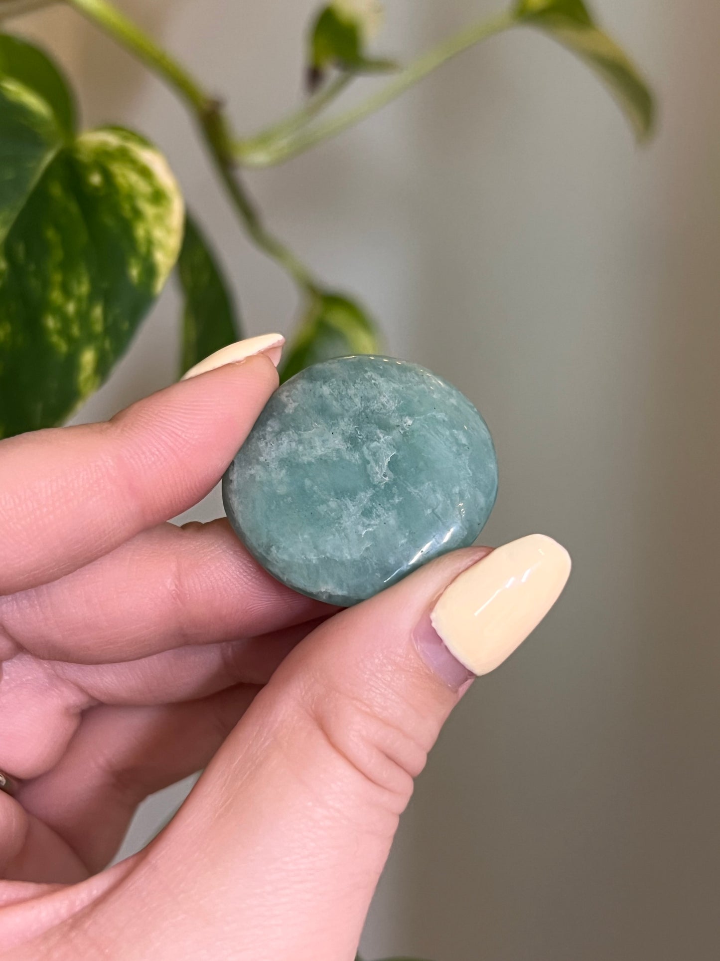 Flashy Amazonite Button