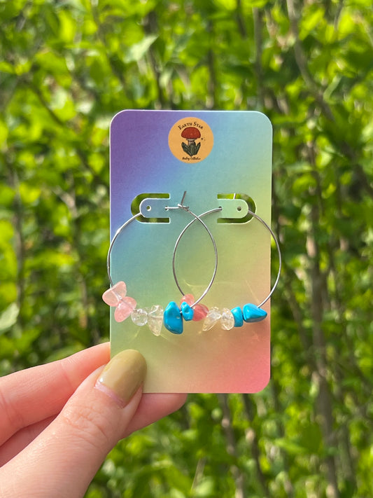 Pansexual Pride Flag Hoop Earrings
