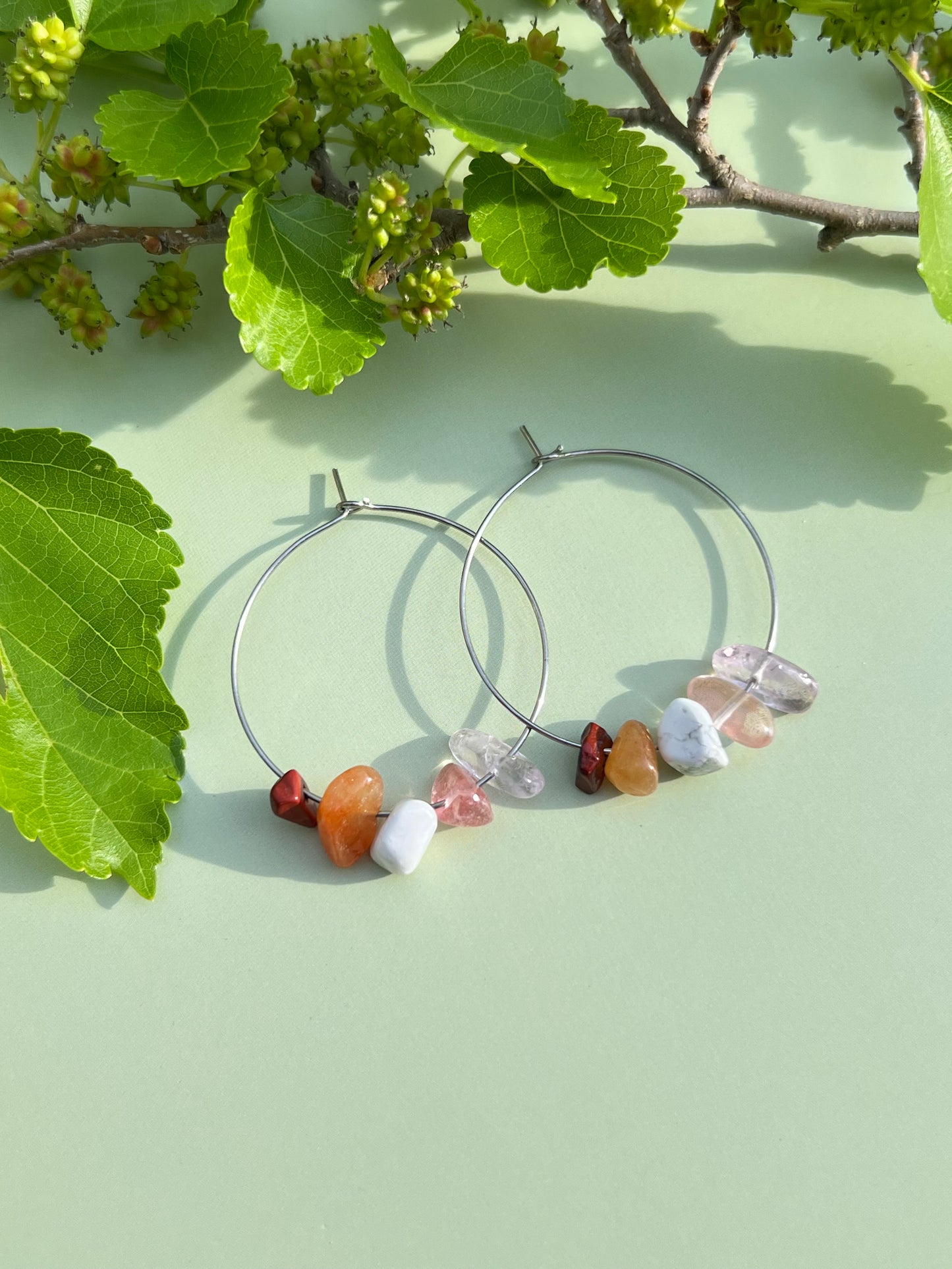 Lesbian Pride Flag Hoop Earrings