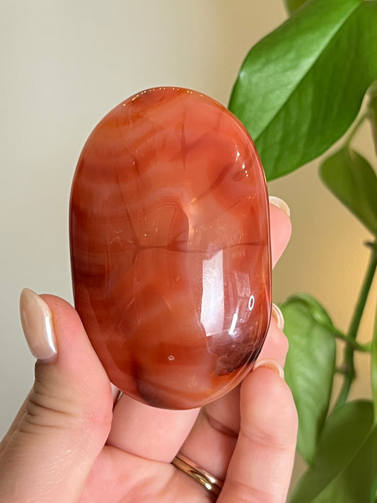 High Quality Carnelian Palm Stone B