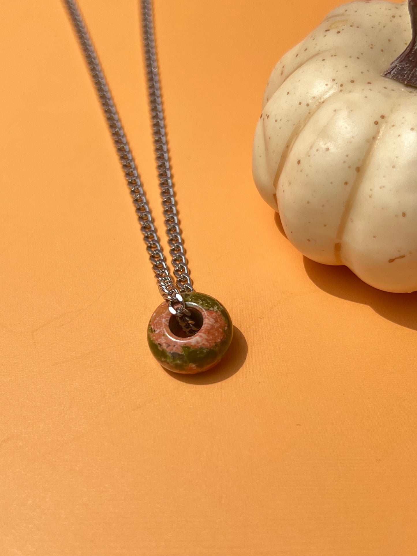 Unakite Donut Stim Necklace 🌿