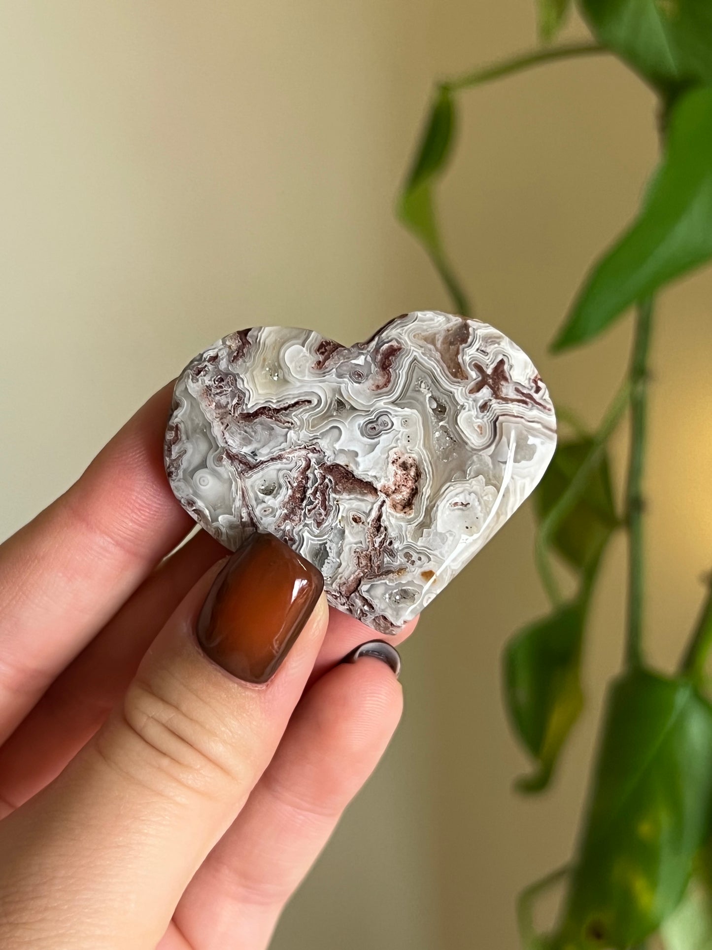 Mexican Lace Agate Heart