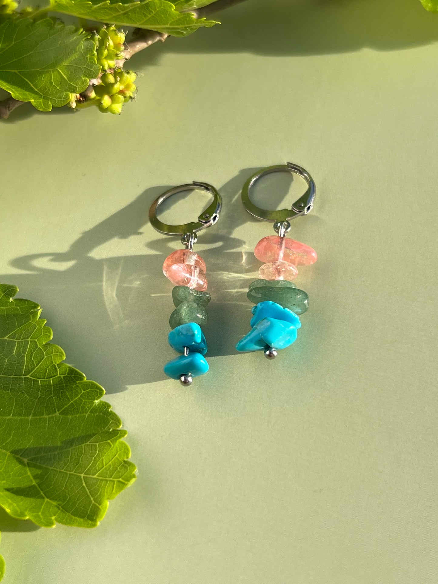 Polysexual Pride Flag Huggie Earrings