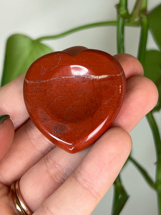 Red Jasper Heart Worry Stone