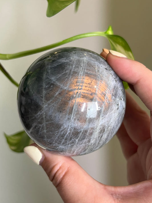 Flashy Sunset Labradorite Sphere - K