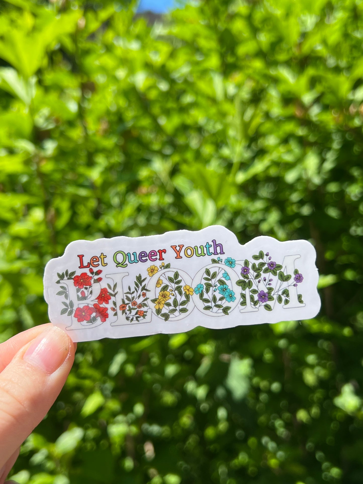 Laissez la jeunesse queer fleurir Sticker