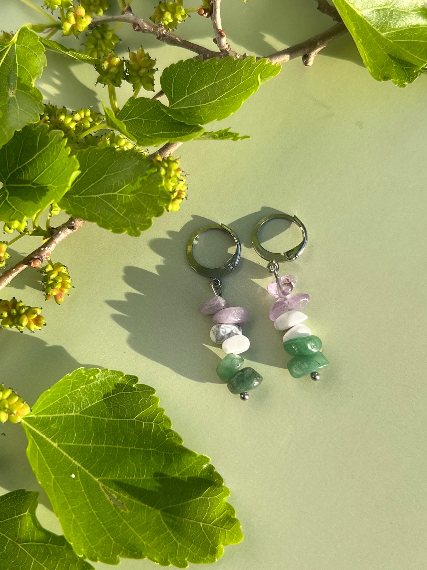 Genderqueer Pride Flag Huggie Earrings