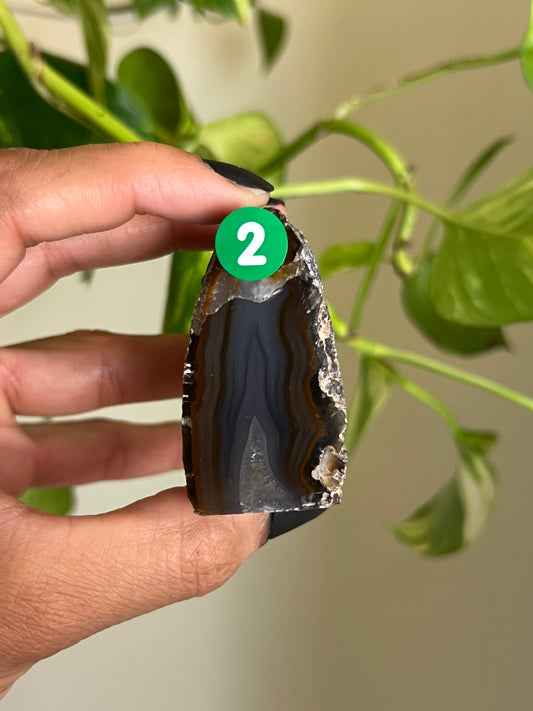 Black + Red Agate Freeform - 2
