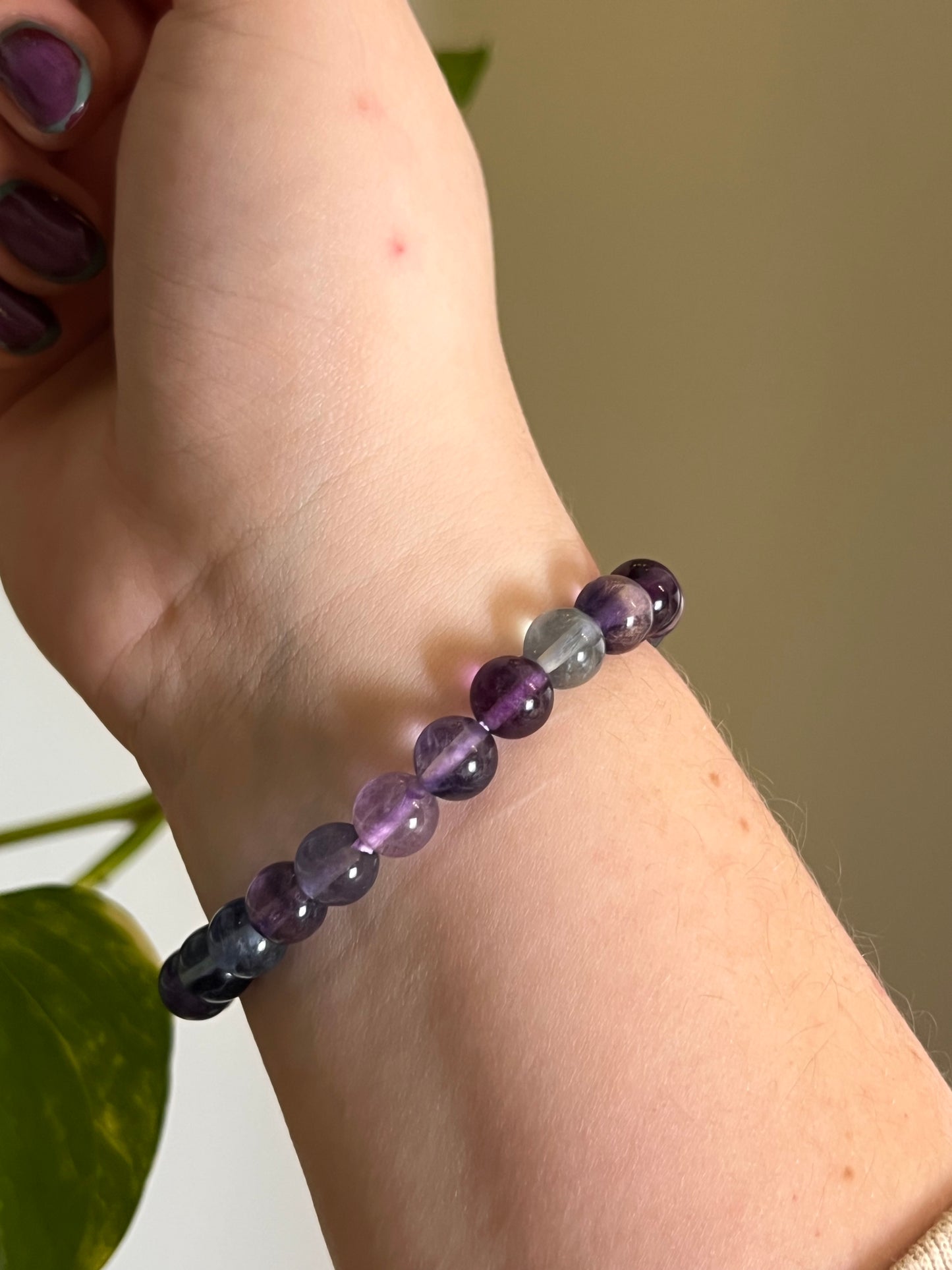 8mm Rainbow Fluorite Bracelet