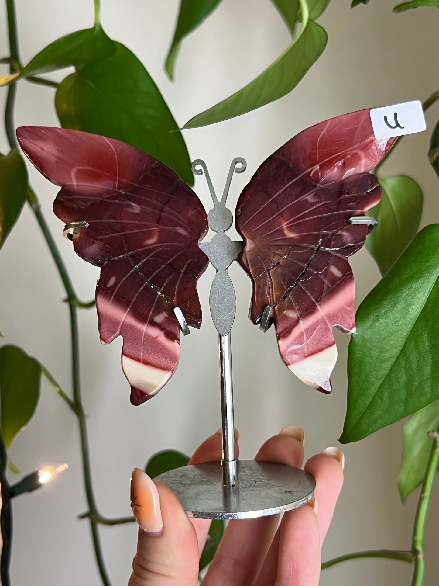 Mookaite Jasper Butterfly Stand - U