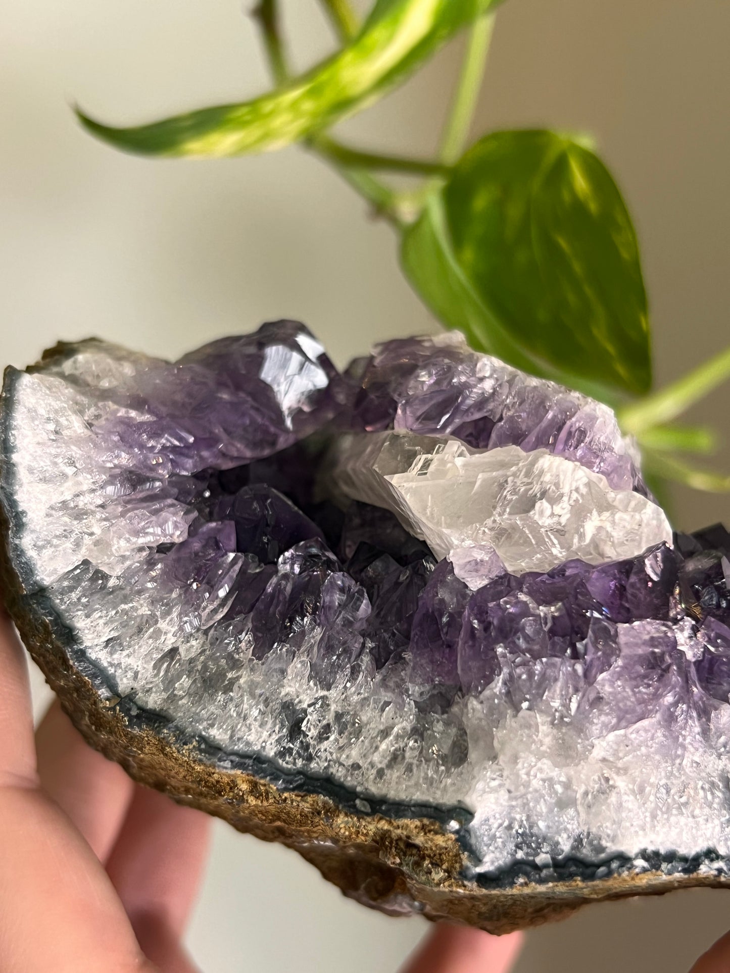 Amethyst and Calcite Cluster