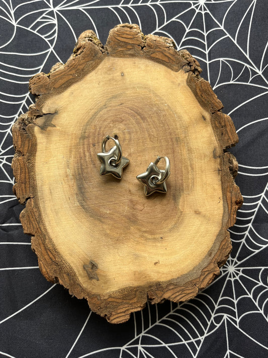 Asteria Silver Hoop Earrings