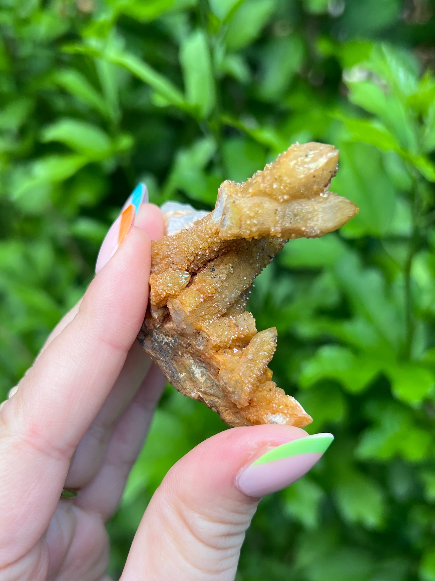 Funky Golden Spirit Quartz Cluster