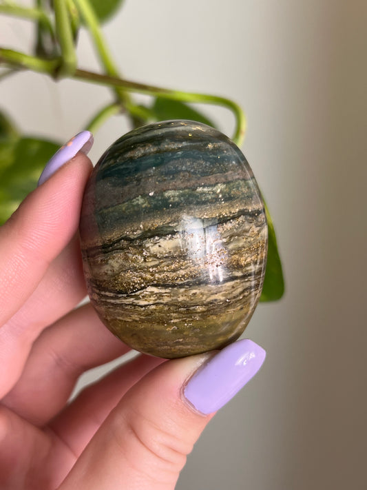 Ocean Jasper Palm Stone - K