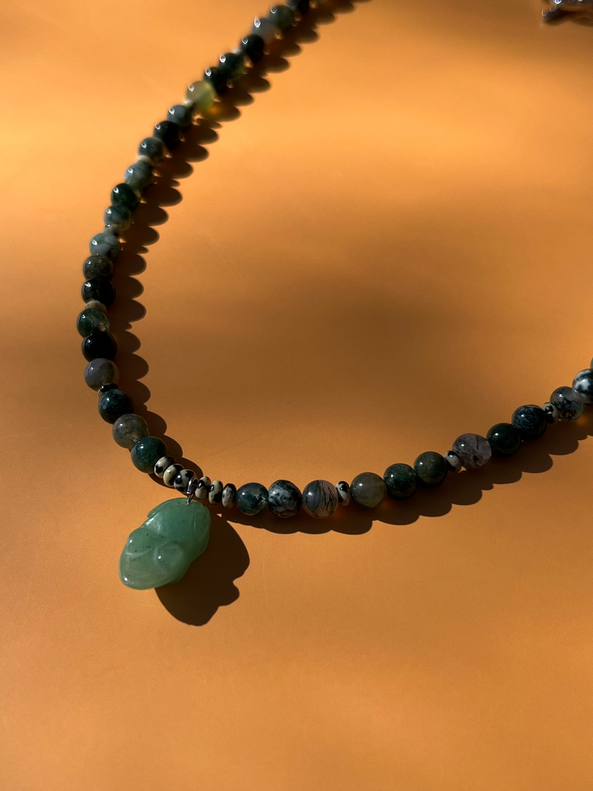 Toadstool Moss Beaded Necklace🐸