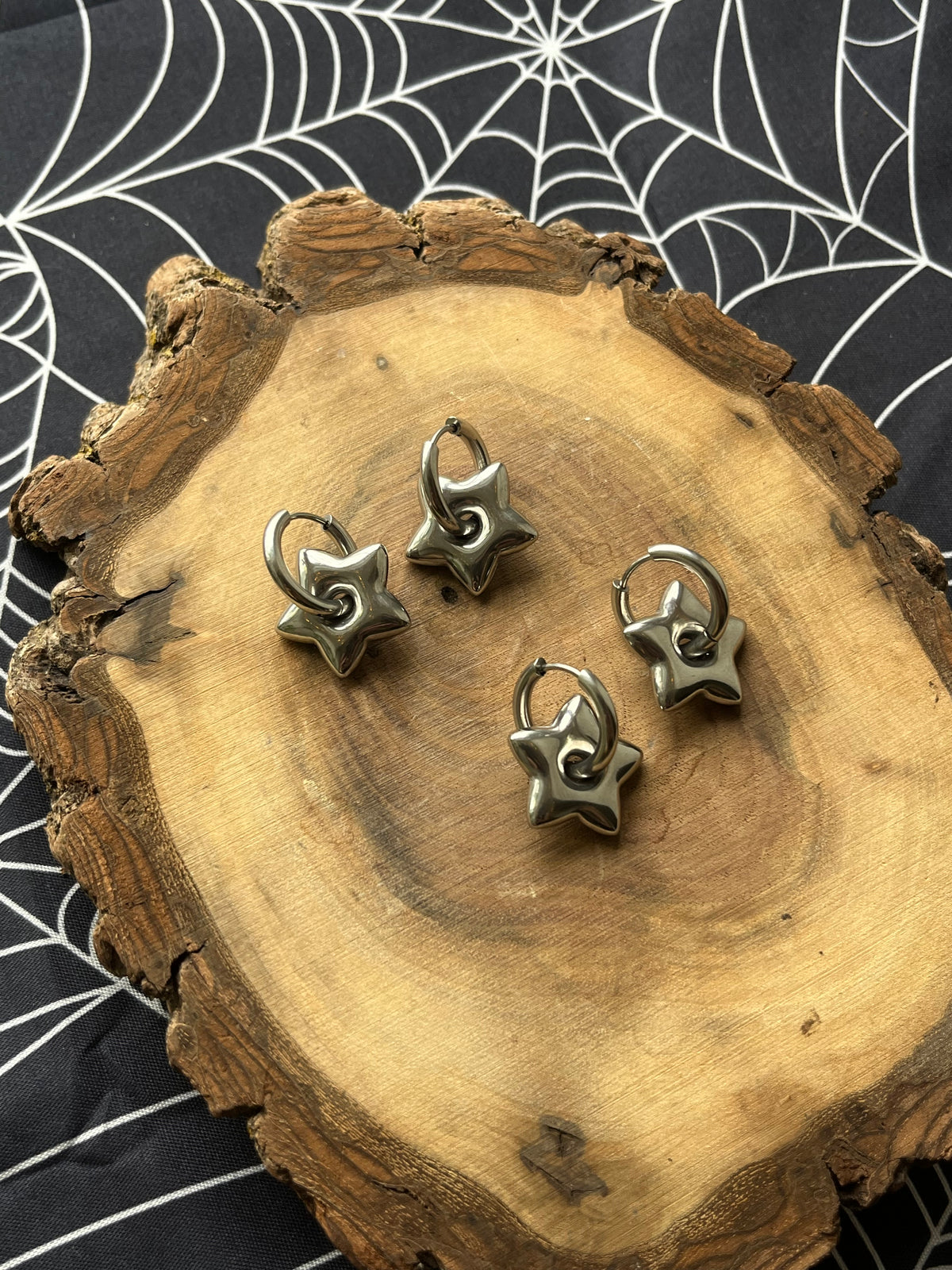 Asteria Silver Hoop Earrings