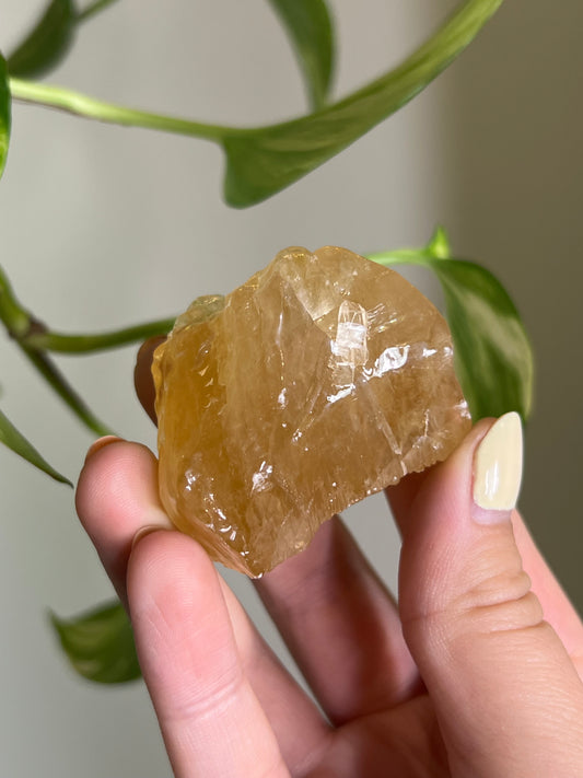 Honey Calcite Small Raw Chunk