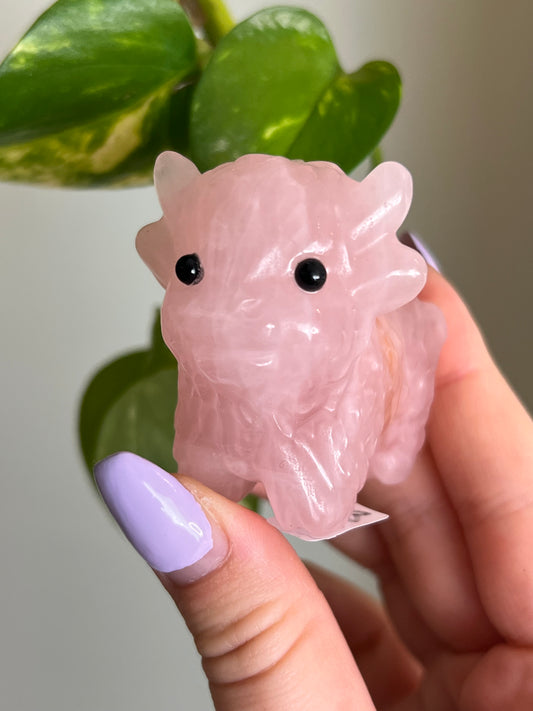 Rose Quartz Highland Cow