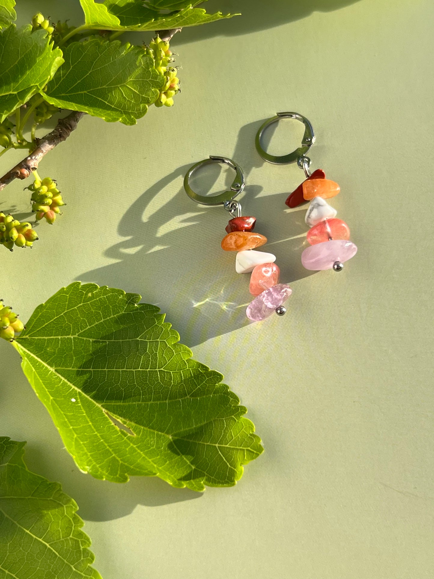 Lesbian Pride Flag Huggie Earrings